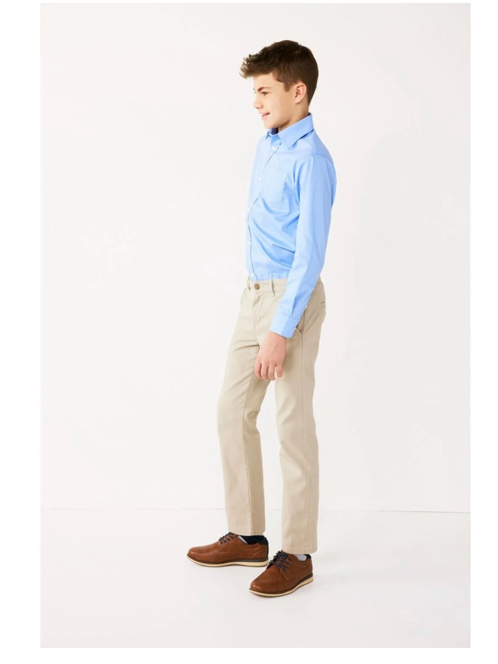 IZOD Stretch Flat Front Comfort Waistband Pants Boys 12 Slim